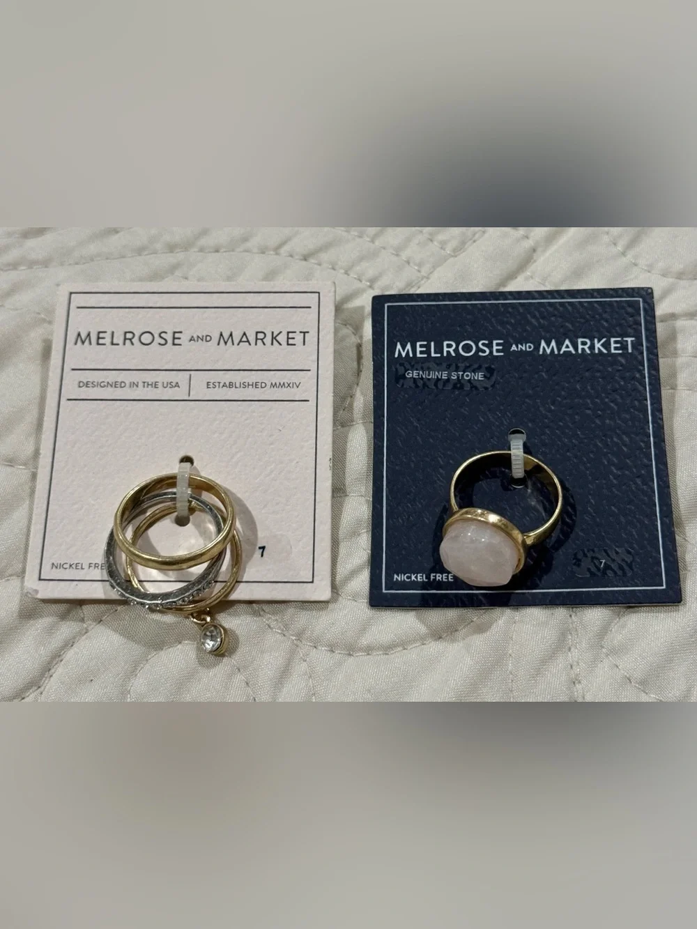 Melrose and Market 3 Ring Bundle Size 7 NWT